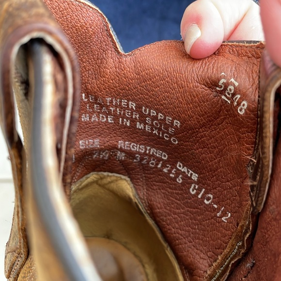 Dan Post Women Brown Leather Cowboy Booties size 7.5 - Picture 7 of 10